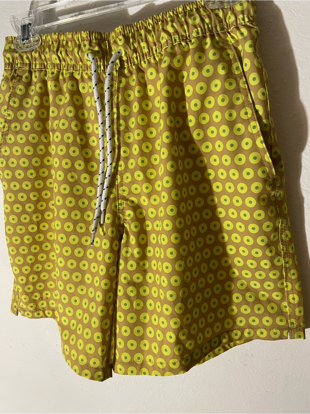 George Lime and Yellow Polka Dot Swim Shorts